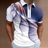 Men's Fashion Striped Zipper Polo Shirt – Short Sleeve Casual Top
