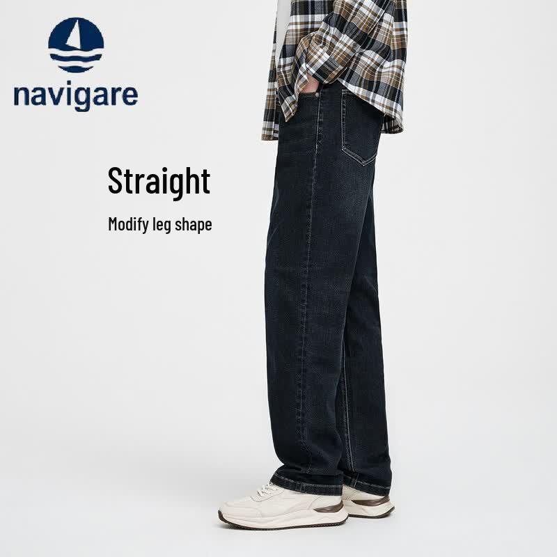 Navigare Men s Straight-Leg Cotton-Feel Jeans 35