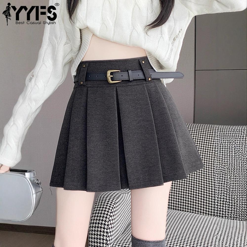 YYFS Women's Solid Color Print Casual Summer Spring Skirts