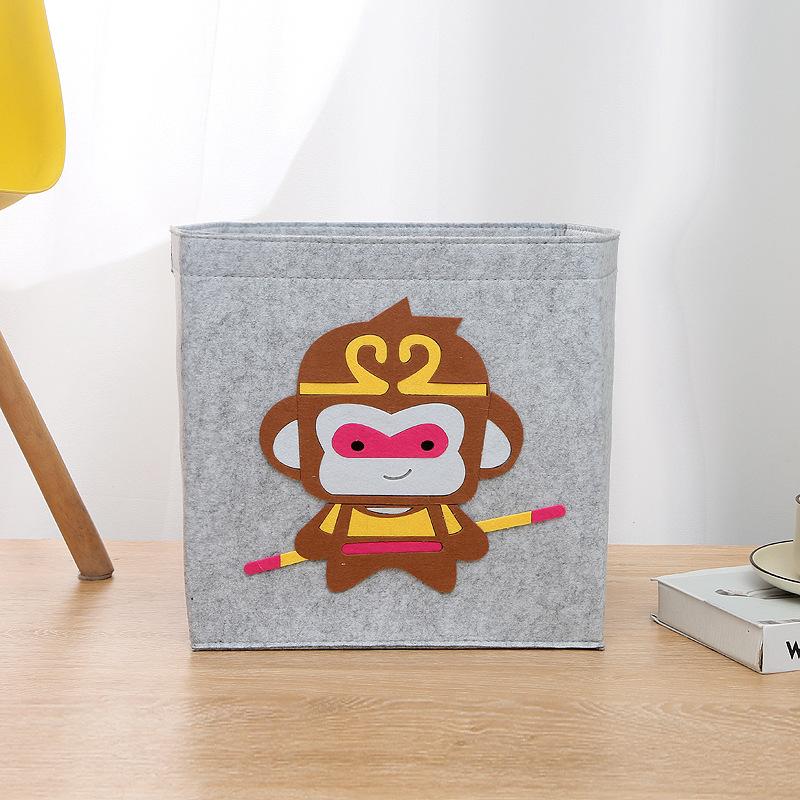 Felt Cartoon Storage Basket New INS Fashion Home Cute Children s Toy Storage Basket Dirty Clothes Portable Felt Storage Basket
