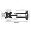Universal 10KG Load Bearing Adjustable Wall Mount Bracket 15 Degree Tilt Display Support Frame for 14-27 Inch Household Screen Holder