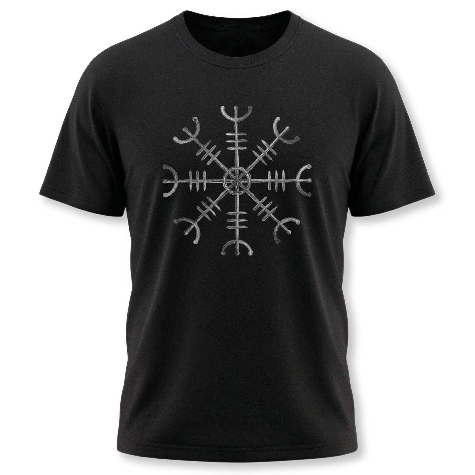 Aegishjalmur Helm of Awe Viking Symbol T-Shirt | Norse Protection Tee Shirt XXXL