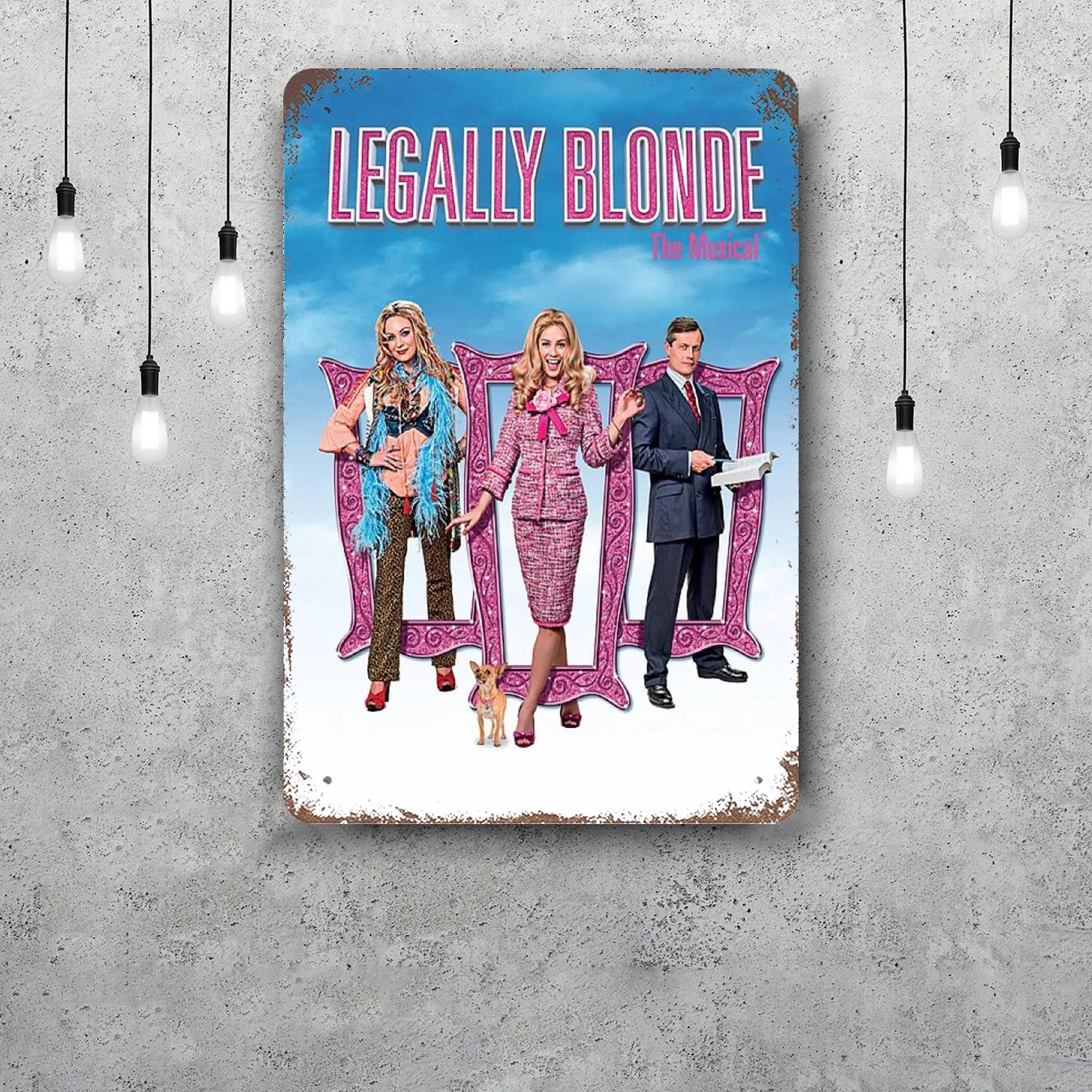 

legally blonde Funny Bar Metal Sign Retro Plaque Vintage Sign Alcohol Drinker Pub Club Man Cave Kitchen Wall Decoration 20x30cm（7.8x11.8inch）