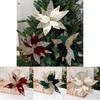Simulated Flower Pendant With Sequins Design Christmas Home Decoration Prop For Holiday Decor And Diy Wreaths
