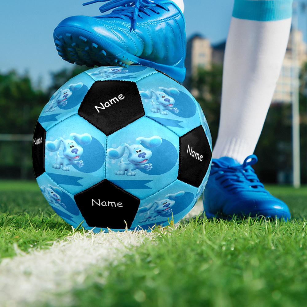 Custom Name Blue's Clues Theme Size 5 Soccer Ball, Suitable for Both Indoor and Outdoor Matches, a Gift Suitable for Everyone.