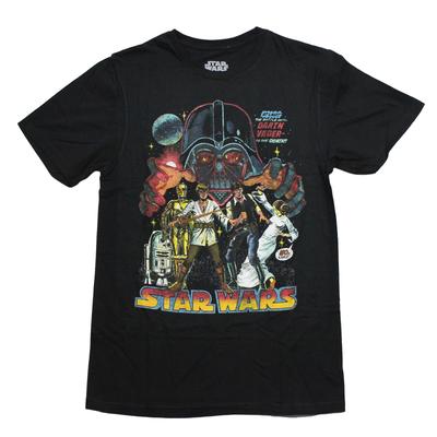 Star Wars New Adult Tshirt  Distressed Movie Poster Battle With Vader At Last