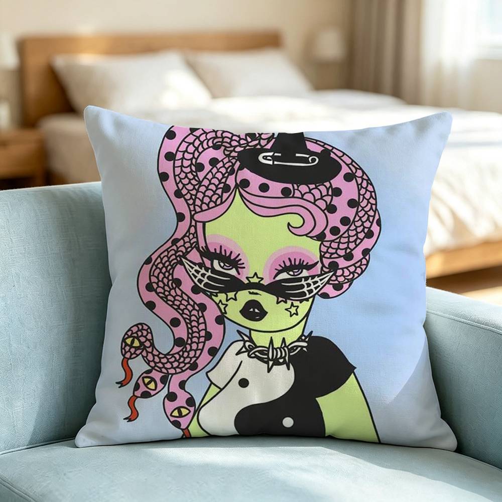 Art Valfre P-Prints-S Pillow Case Square Double-Sided Sofa Cushion Cover Bedroom Bedside Pillow Gift