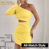 Women's Fashion Summer Spring Solid Color Print Casual Dresses