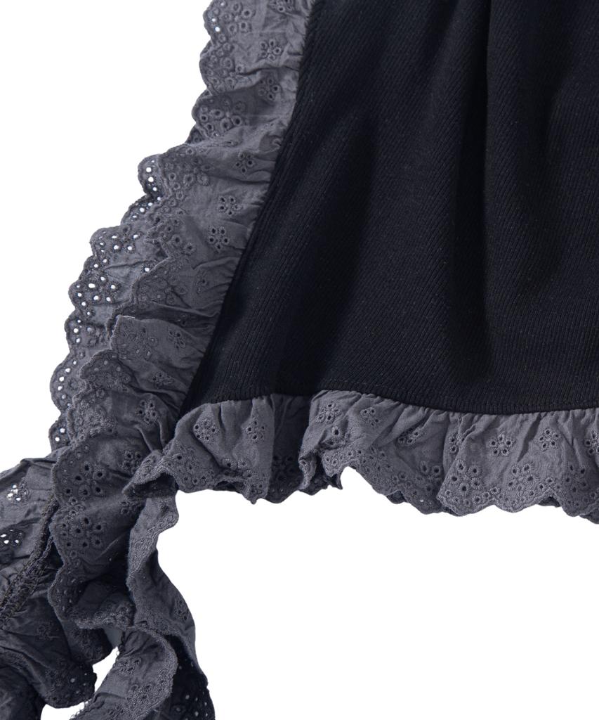 MISSLULZ Lace Tail Sleeveless Black Charcoal