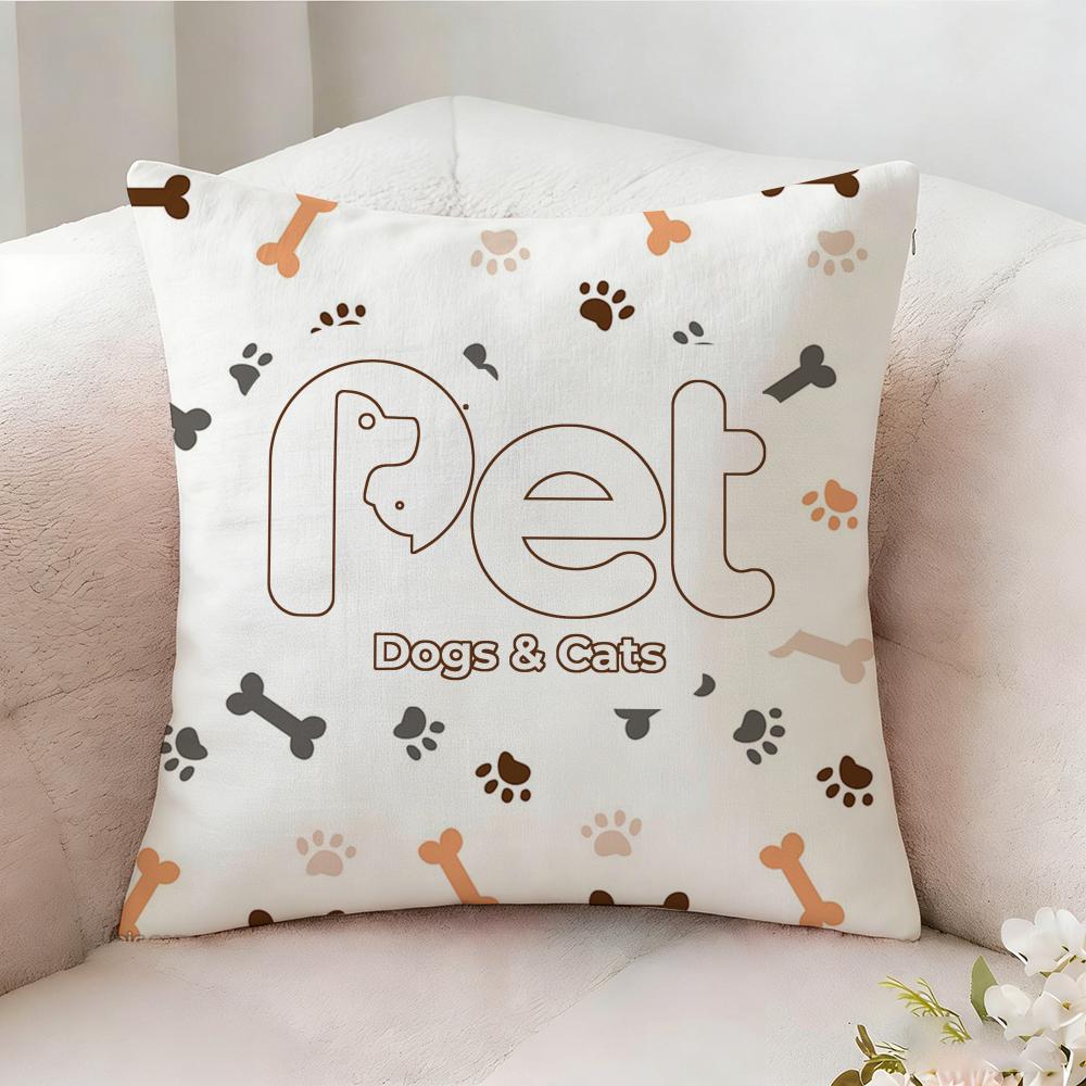 Animal Alphabet Pillow Case Pillowcase Doublesided Printed Sofa Cushion Bedroom Headboard Pillow