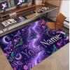 Butterfly Theme Soft Crystal Velvet Rug Custom Name & Text Print Non Slip Floor Rug for Bedroom Living Room