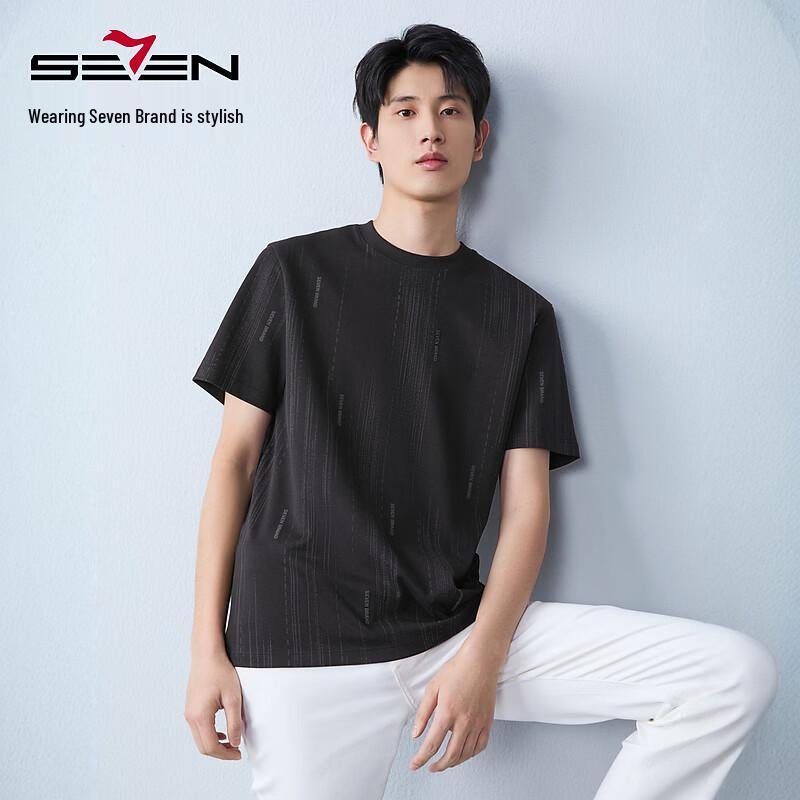 SEVEN Men s Printed Short Sleeve Round Neck T-Shirt 2XL