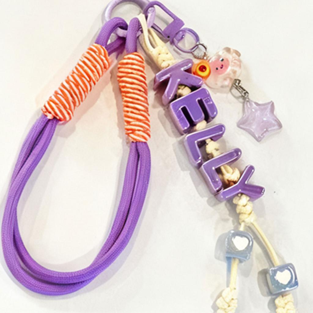 1pc personalized custom colorful acrylic letter keychain, star pendant, bag/mobile phone charm, Valentine's Day/Christmas gift