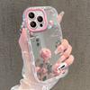 Pinke Rosen Geeignet für IPhone16 IPhone Hülle 15promax Spiegel Sturzsicher 14 High-End-Feeling 13