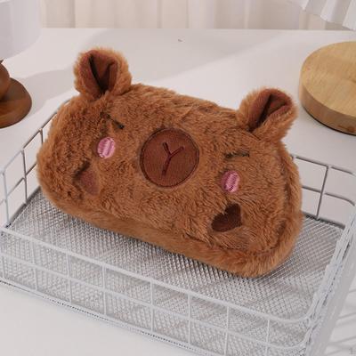 Plush Pencil Case Bag Pen Holder Large Capacity Stationery Organizer Pouch for