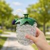 Wasserbecher mit Strohhalm, Traubenform, Kunststoff-Trinkbecher mit großem Fassungsvermögen, Transparente Wasserflasche für Outdoor-Sport, Büro, Studium