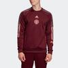Manchester United Sweatshirts Men's Dark Reddish Purple Crew Neck Moderate Regular FR3863