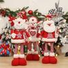 New Christmas Decoration Red Cartoon Knitted Stretchable Leg Old Man Snowman Doll Christmas Decoration Christmas Gift