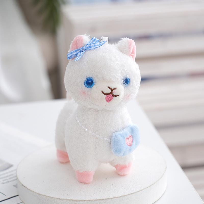 

Очаровательный плюшевый брелок-альпака, милая мягкая игрушка, украшение для сумки, игрушка в четырех цветах белый