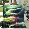 3D Natural ,Tornado, Cloud Blanket,Flannel Blanket Throw Blanket,Warm Blanket for Home Living Room Bedroom Beds Sofa Picnic Kid