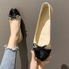Hot Sale Women's Flat Shoes Ballet Shallow Womens Loafers Non Slip Elegant Mom Shoes Bow Women Shoes Summer New Zapatos De Mujer