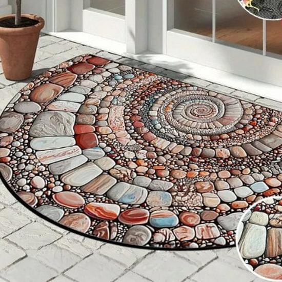 

Ласкаво просимо Квітковий Півколо Декоративний Килимок для Вхідних Дверей 60*90cm Plush Surface