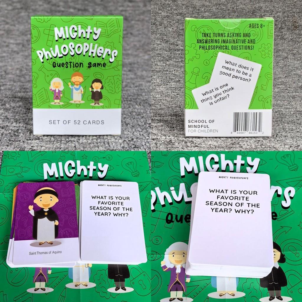 Lustiges Mächtige Philosophen Kinder Frage- und Antwort-Desktop-Kartenspiel