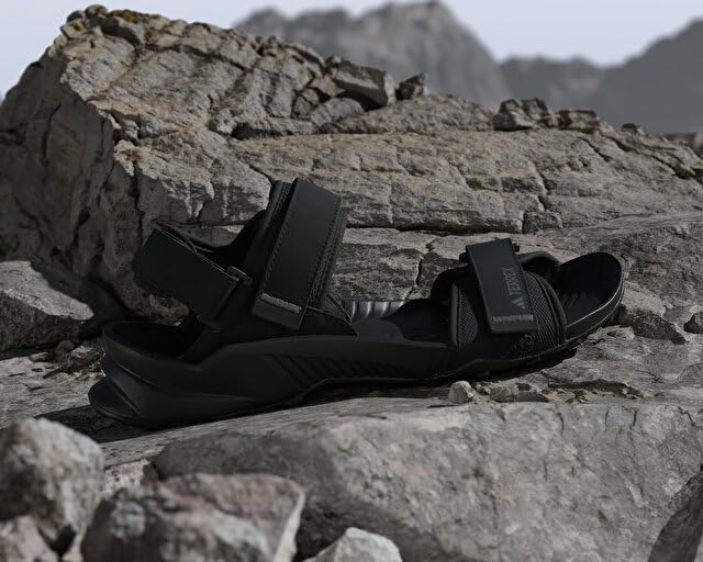 Adidas Terrex Hydroterra Outdoor Unisex Core Four Size Sandals, Adult, NNS66, Black/Core Black/Grey (JQ2231), 28.5cm