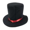 X6HE Chapeau Haut de Forme Noir Magicien Chapeau Porté Chapeau Chapeau Melon Chapeau Haut de Forme
