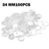100 Clear Plastic 34mm Coin Capsule Holders Round Boxes with Moisture Sealing and Oxidation Resistance for Collector Use