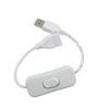 30CM USB Switching Power Extension Cable with Switch Button, Long Life Lamp Charger Adapter