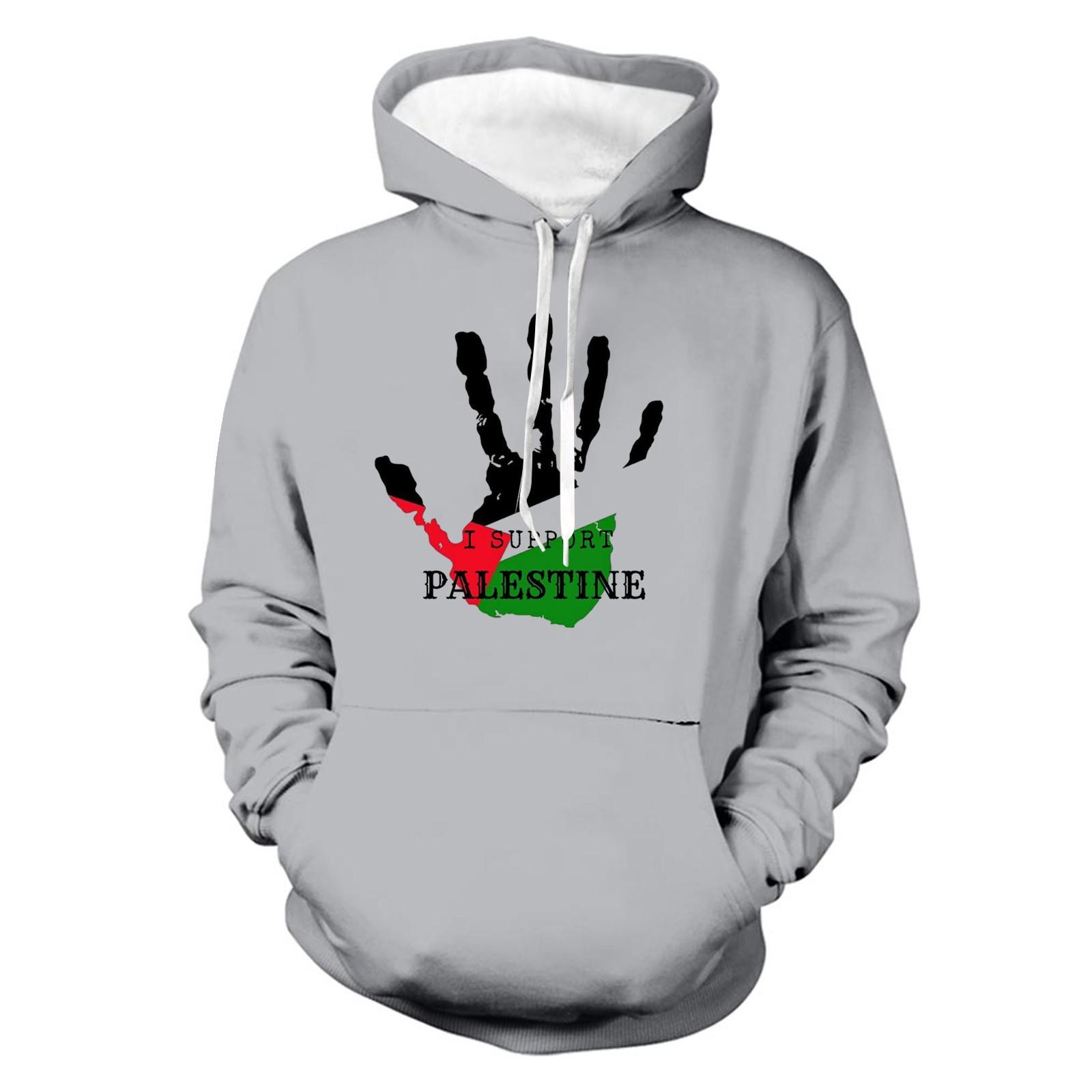 Men s Vintage Long Sleeve Hoodie Printed Hooded Sweatshirt Top L 2360₽