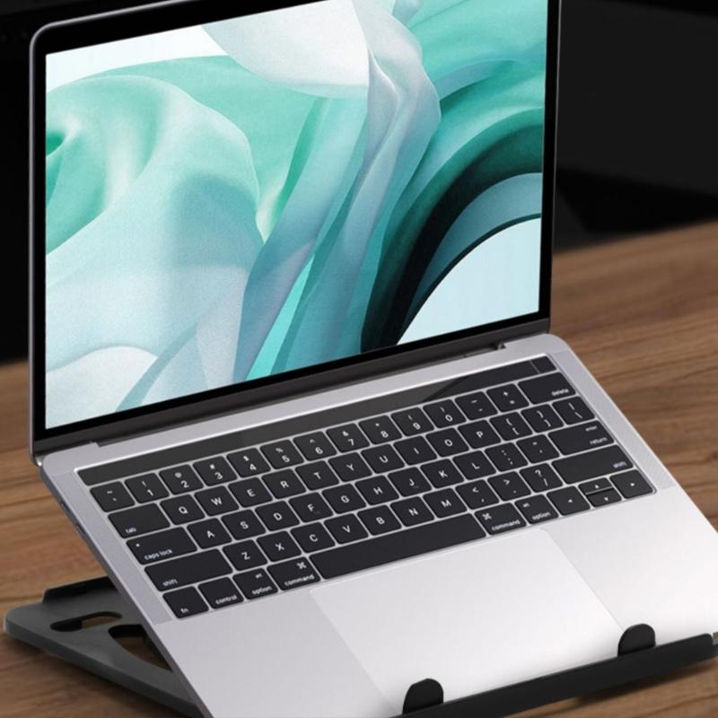 Adjustable Laptop Stand for Desk Ergonomic Laptop Bracket 360 Degree Rotating Base Foldable Notebook Computer Holder