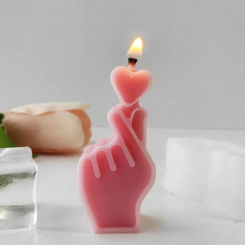 1pcs Love and Heart Gesture Fondant Cake Silicone Mold Handmade Chocolate Cake Baking Mould, Resin Epoxy Silicone Molds