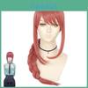 Peluca Cosplay Makima de Chainsaw Man Trenza Rosa Cabello Sintético Largo y Suave Para Fiesta de Halloween