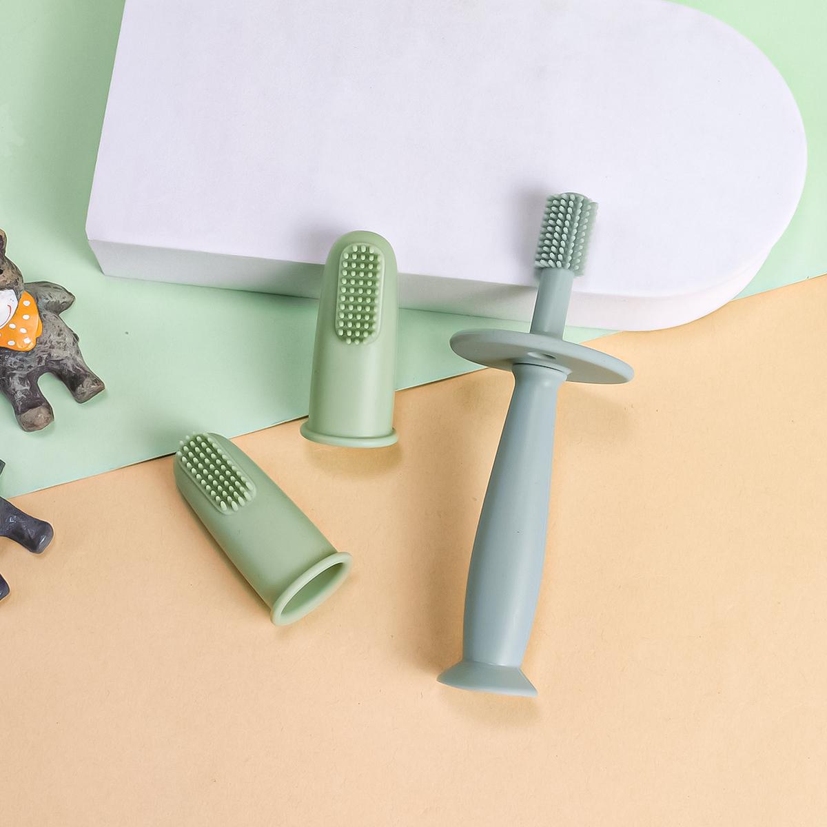 

TYRY.HU 3 шт. детская зубная щетка для пальцев мягкая чистящая зубная щетка для детей без BPA уход за полостью рта для младенцев нежная защита младенцев