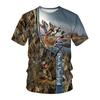 2026 new 3D digital printing duck hunting theme men's short-sleeved T-shirt outdoor leisure round neck breathable sports