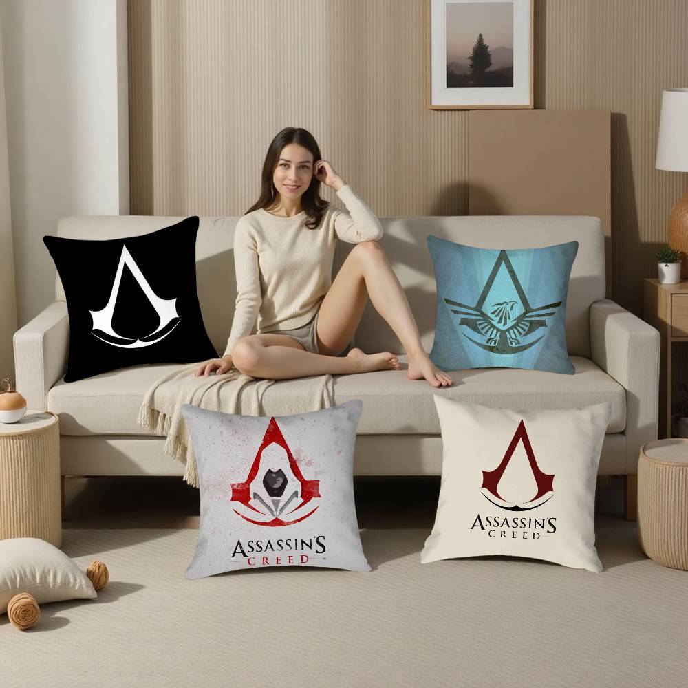 A-Assassins Creeds Pillow Case Plush Fabric Soft Double Sided Print Sofa Cushion Cover Throw Pillow Covers
