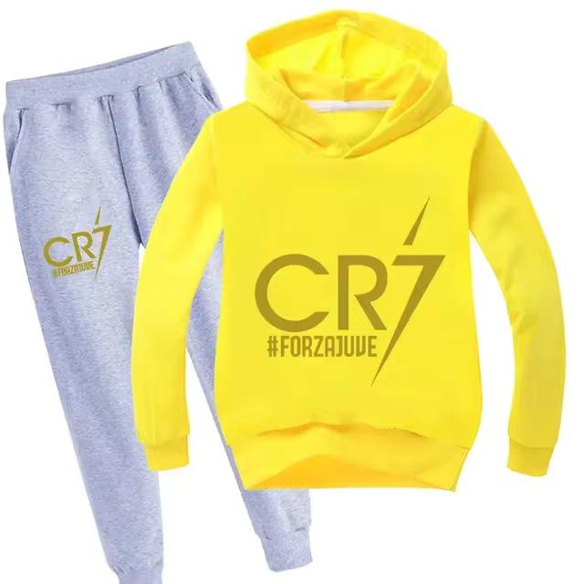 Children's Sportswear Set: Hoodie & Pants (3-12 Years) - Boys' 2-Piece Football Outfit for Spring & Autumn