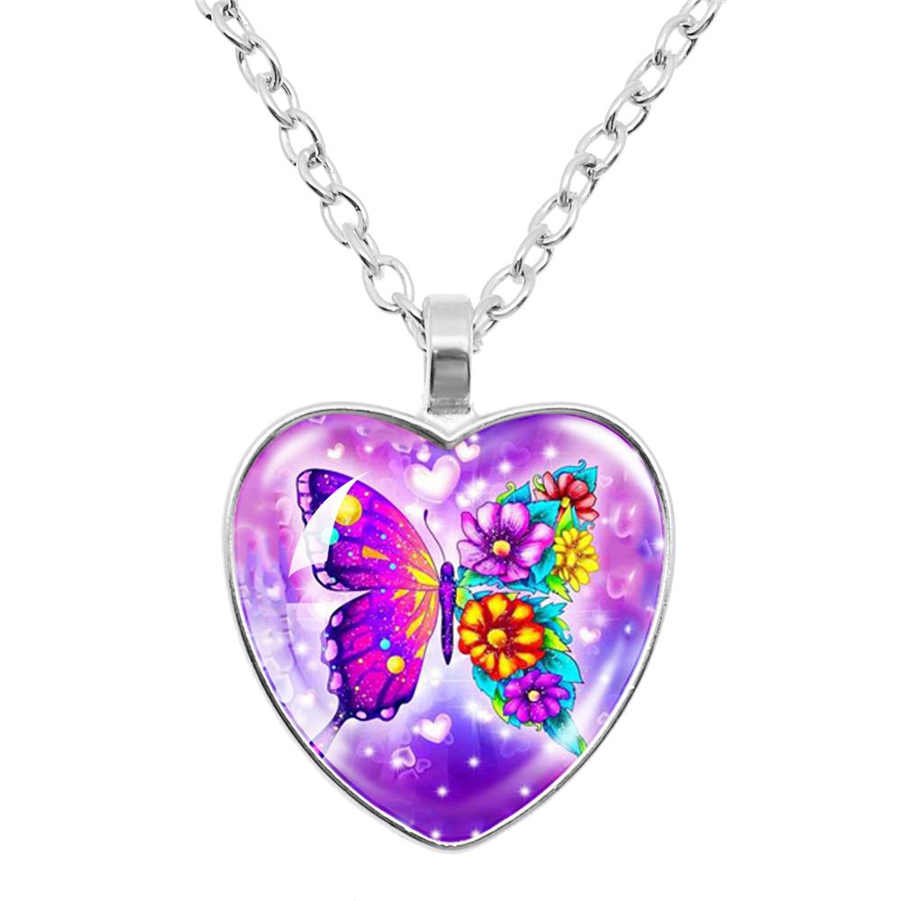 

Personalized Fashion Retro Butterfly Heart Shaped Pendant Necklace Women s Birthday Gift Jewelry Handmade Creative Gift