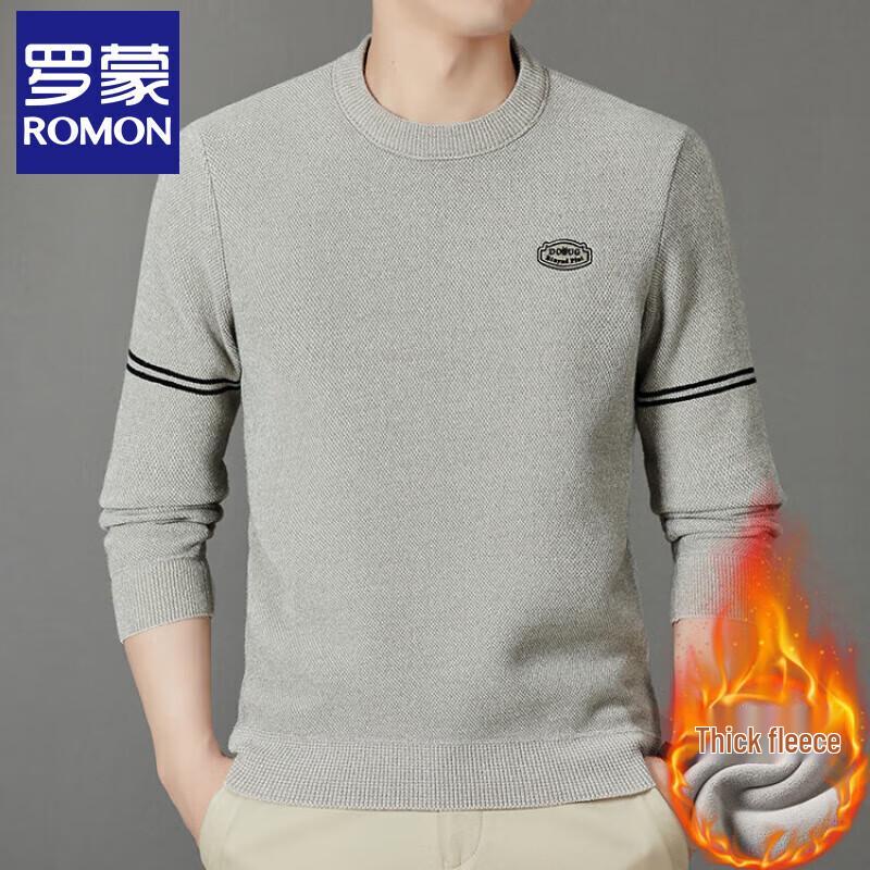 

Men s Romons Super Soft Velvet Lined Round Neck Sweater M