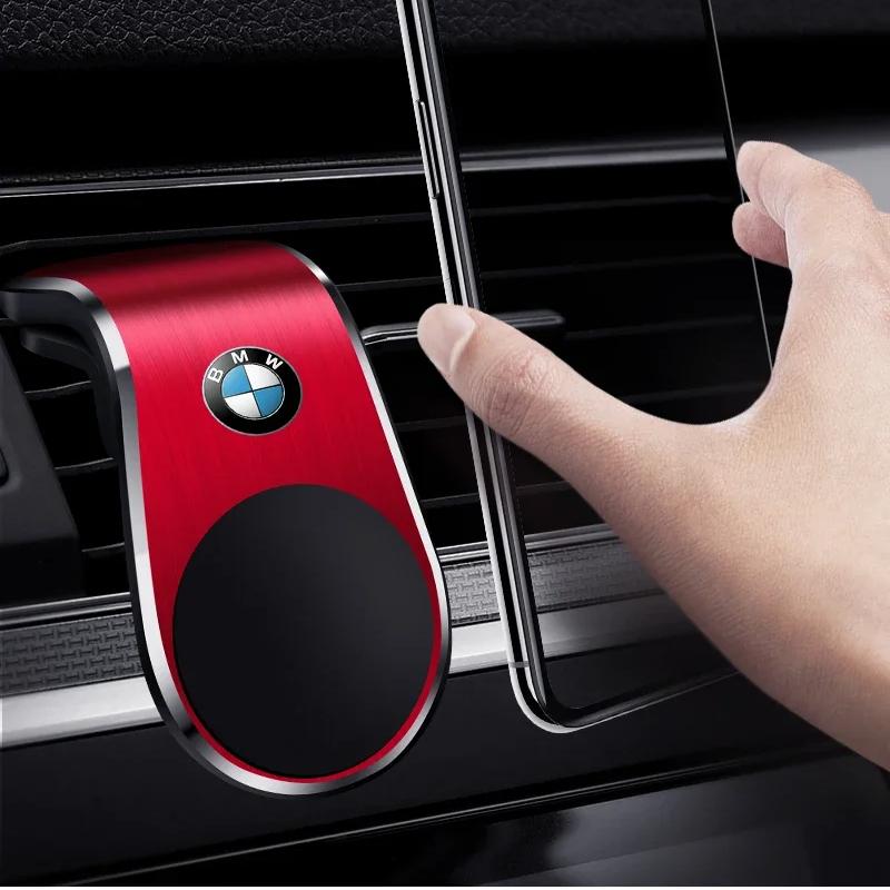 Car Magnetic L-shaped Car Dedicated GPS Phone Holder Emblem For BMW Performance F30 F10 E90 E46 X6 E60 E70 E36 X3 X5 X7 X2 E91