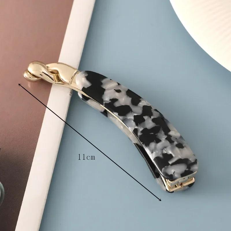 

Вінтажна шпилька-банан з леопардовим принтом для волосся для жінок і дівчат, елегантна шпилька для хвостика, модна однотонна гумка для хвостика, інструменти для зачіски