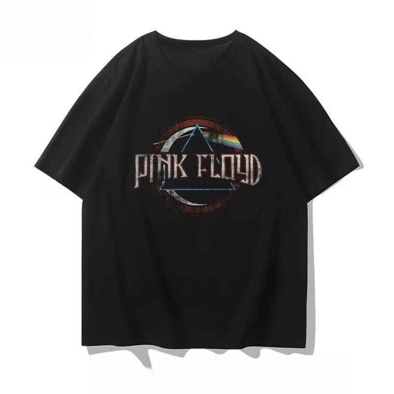 Pink Floyd Graphic Print Tshirt British Rock Band Pink Floyd Pure Cotton Shortsleeved Fashion Women Unisex Versatile Casual Tee