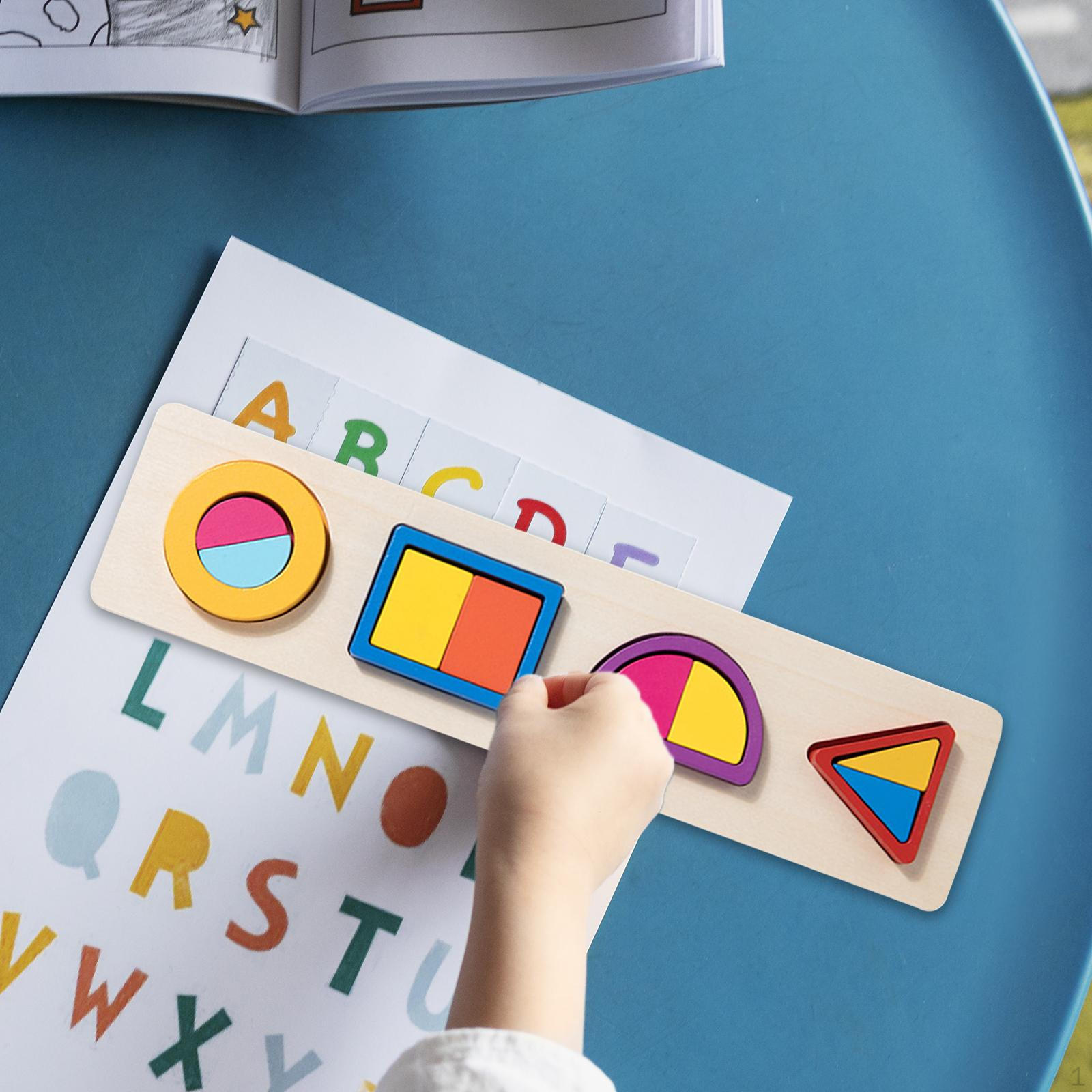 Color Matching Sorting Board Teaching Aids Basic Skills Educational Toy Learning Puzzle Toys for 4 5 Triangle