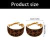Eye Catching Oversized Leopard Print Hoop Earrings Artistic Geometric Ear Accessories Scratch Resistant Jewelry
