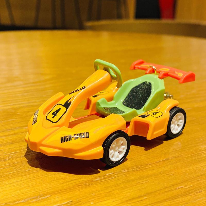 

Keychain Vibrant Gokart Plastic Car Pendant Delightful Gift For All Occasions помаранчевий