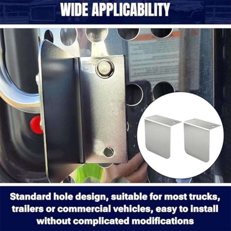 Fleet Permit Sticker Bracket Holder 2 Pack, Metal Truck Display Mount with Two Hole Installation Design for Commercial Vehicle Placard Use