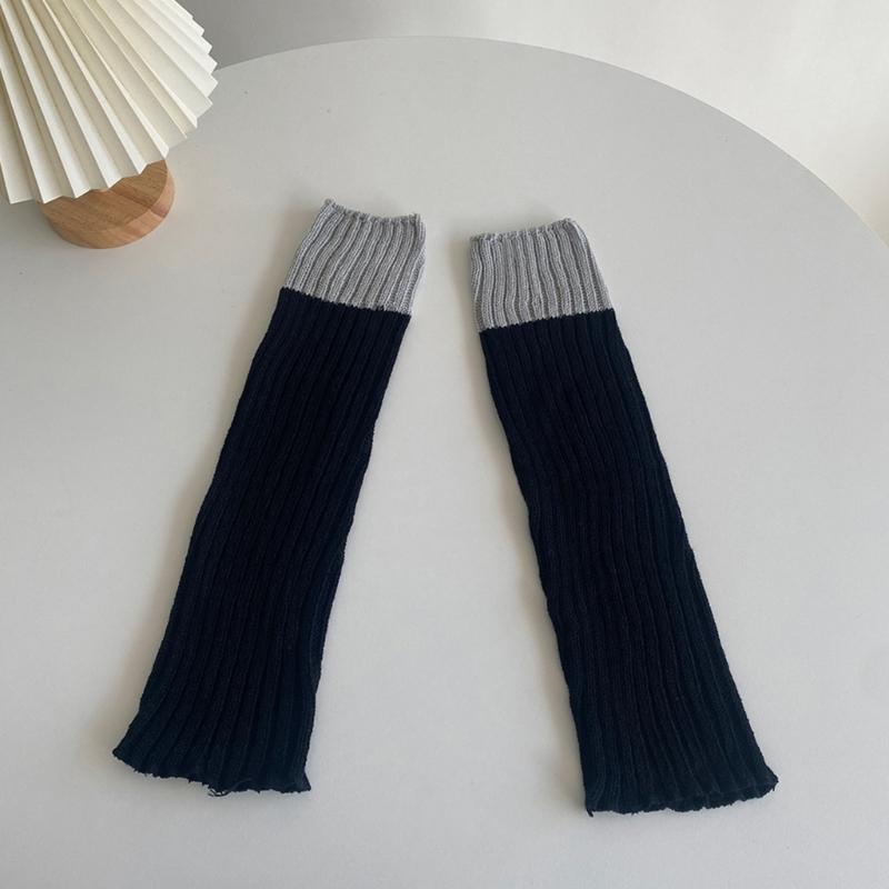 Campus Style Leg Warmers Gothic Knit Long Socks Leggings Gaiters Autumn Winter Cuffs Ankle Heaps Socks