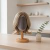 Velvet Mannequin Head Professional with Wooden Base Stable PinReceptive Hairpiece